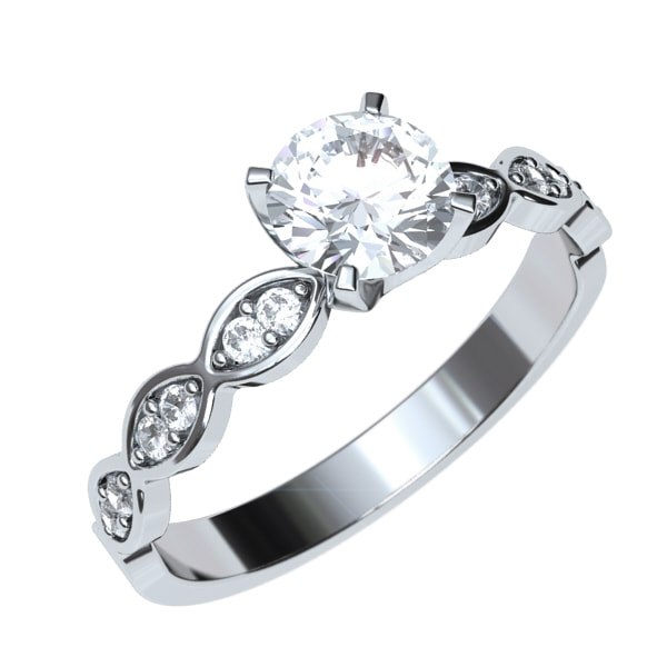 Anillo en oro 18k con Diamante de 0.3Cts Eternity Joyería - Anillos de compromiso y argollas de matrimonio en oro
